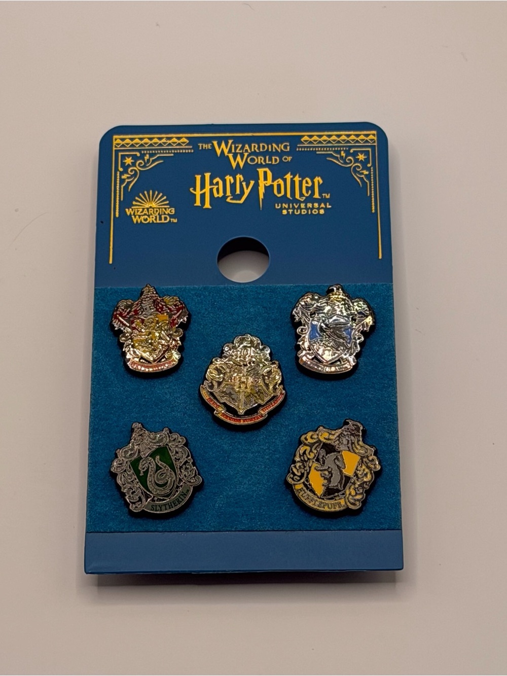 Universal Studios The Wizarding World of Harry Potter House Crest 5 Set Pin